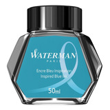Tinta Para Caneta Tinteiro Waterman Inspired Blue 50ml