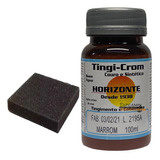 Tinta Para Couro 100ml Cor Marrom Semi Brilho Tingicrom