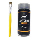 Tinta Para Couro Preto  pincel De Pintura Amy 100ml