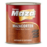 Tinta Para Efeito Decorativo Aço Corten Kit Maza 4 5l