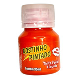 Tinta Para Pintar O Rosto Liquida Laranja De 35 Ml