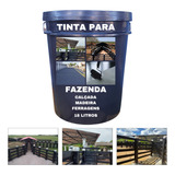 Tinta Para Piso Madeira Cerca Palanques Preto Grafite Curral