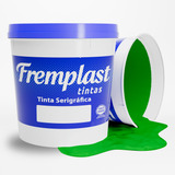 Tinta Para Serigrafia Fremplast Hidro Mix Verde Fluor 1 kg