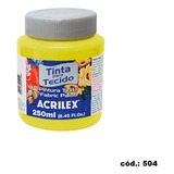 Tinta Para Tecido 250ml Amarelo Limão Acrilex