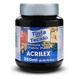 Tinta Para Tecido Preto Fosca 250ml Acrilex