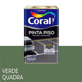 Tinta Pinta Piso Premium Grande Circulação 18 Litros Coral Acabamento Mate Cor Verde Quadra