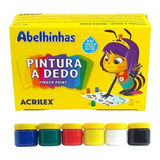 Tinta Pintura A Dedo 6 Cores 30ml Acrilex