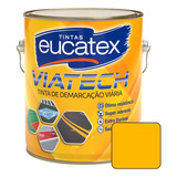 Tinta Piso Demarcação Emborrachada Viatech 3 6l Amarelo