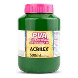 Tinta Pva Acrilex 500ml 513 Verde Musgo Cor 513 Verde Musgo