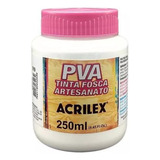 Tinta Pva Artesanato Branca 250ml Acrilex P Madeira