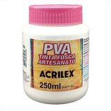 Tinta Pva Artesanato Branca 250ml Acrilex P Madeira