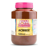 Tinta Pva Fosca Artesanato 500ml Acrilex Marrom Escuro 526 Cor Marrom escuro