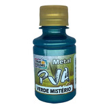 Tinta Pva Metal Colorido 100ml - True Colors - Pronto Cor Verde Mistério - 7983