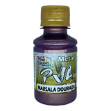 Tinta Pva Metal Colorido 100ml True Colors Pronto Cor Marsala Dourada 7982