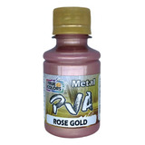 Tinta Pva Metal Colorido 100ml True Colors Pronto Cor Rose Gold 7960