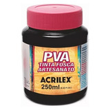 Tinta Pva Preto 520 Arte Artesanato Acrilex 250ml Base Agua
