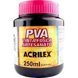 Tinta Pva Preto 520 Ou Branco 519 Artesanato Acrilex 250ml