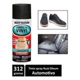 Tinta Spray Banco Sofá Tecido Couro Vinil 312g Preto Fosco