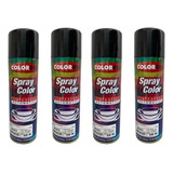 Tinta Spray Colorgin Preto Brilho Ideal Para Roda 4 Unidade