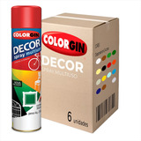 Tinta Spray Multiuso Colorgin Decor 360ml Varias Cores Kit 6