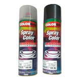 Tinta Spray Prata Lunar Para Rodas Auto Brilho Colorgin 2 Un