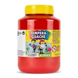 Tinta Tempera Guache Escolar Acrilex 507 Vermelho 500ml