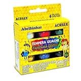 Tinta Tempera Guache Glitter C 6 Cores 15ML Acrilex
