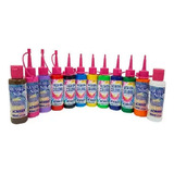 Tinta Tie Dye Aquarela Silk Acrilex Kit Com 12 Frascos 60 Ml