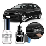 Tinta Tira Risco Automotivo Polo 2018 2019 2020 Preto Ninja