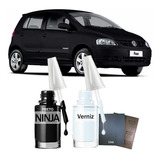 Tinta Tira Risco Retoque Vw Fox I trend 2011 Preto Ninja