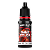 Tinta Vallejo Game Color New Preto Black 18ml 72 051