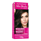 Tintura Alfaparf Alta Moda É Colore Pigmentos Micronizados Concentrados Tom 3 Castanho Escuro Para Cabelo