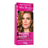 Tintura Alfaparf Alta Moda É Colore Pigmentos Micronizados Concentrados Tom 7 4 Loiro Médio Cobre Para Cabelo