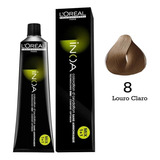 Tintura L oréal Professionnel Inoa Tom 8 Loiro Claro Para Cabelo