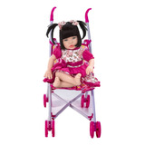 Tipo Boneca Bebê Baby Real Reborn Realista Carrinho Boneca