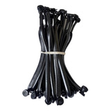 Tiras Correias Alças Chinelo Infantil 10 Pares Slim Preto