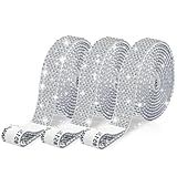 Tiras De Strass Autoadesivas De 3 Metros Fitas De Strass Diamante Brilhante Fita De Cristal Tiras De Strass Prata Tiras De Strass Glitter Bling Wrap Rolo Fitas Strass Para Artesanato Tecido Carro