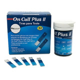 Tiras Para Medição De Glicose On Call Plus Ii 50un Cor Azul