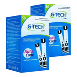 Tiras Reagentes Glicose G tech Lite 100 Fitas Teste 2 Cx