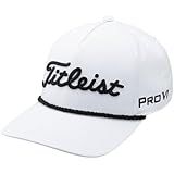 Titleist Boné De Corda Golf Tour Branco Preto Tamanho Nica