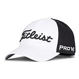 Titleist Boné De Golfe De Malha Padrão Tour Performance Branco Preto OSF