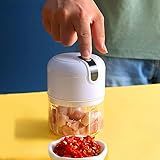 Tkwser Mini Moedor E Processador De Alimentos Sem Fio Recarregável Para Alho Suco E Vegetais