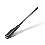 TNP Products Dual Whip Antenna High Gain 8 Inch Dual Band SMA Female Antenna VHF UHF 144 430Mhz Antenna For BaoFeng Radio Compatible With Kenwood Yaesu Wouxun Two Way Radios UHF VHF Antenna