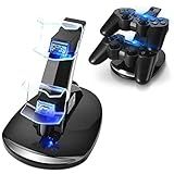 TNP Products Suporte De Carregador Para Controle PS3 Para Sony Playstation 3 Carregamento Dualshock 3 Suporte Para Estação De Ancoragem De 2 Níveis E 2 Portas Compatíveis Com Cabos USB PS3 Com