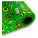Tnt Estampado Festa Junina Caipira Arraiá Verde 2 00m X 1 40