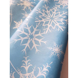 Tnt Estampado Frozen Flocos Neve Decoracao