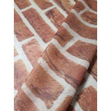 Tnt Estampado Tijolinho Escuro Painel 1 4m X 3m Cor Vermelho Escuro Rústico