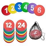 TNZMART Marcadores Pontuais De 23 Cm Com Números Multicoloridos Marcadores Antiderrapantes Para Treinamento De Futebol 1 24