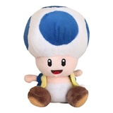 Toad Pelucia Turma Mario Bross Azul