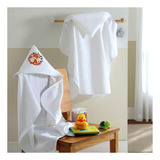 Toalha Banho Capuz Pintar E Bordar Baby Art 90 X 70cm Dohler Cor Branco